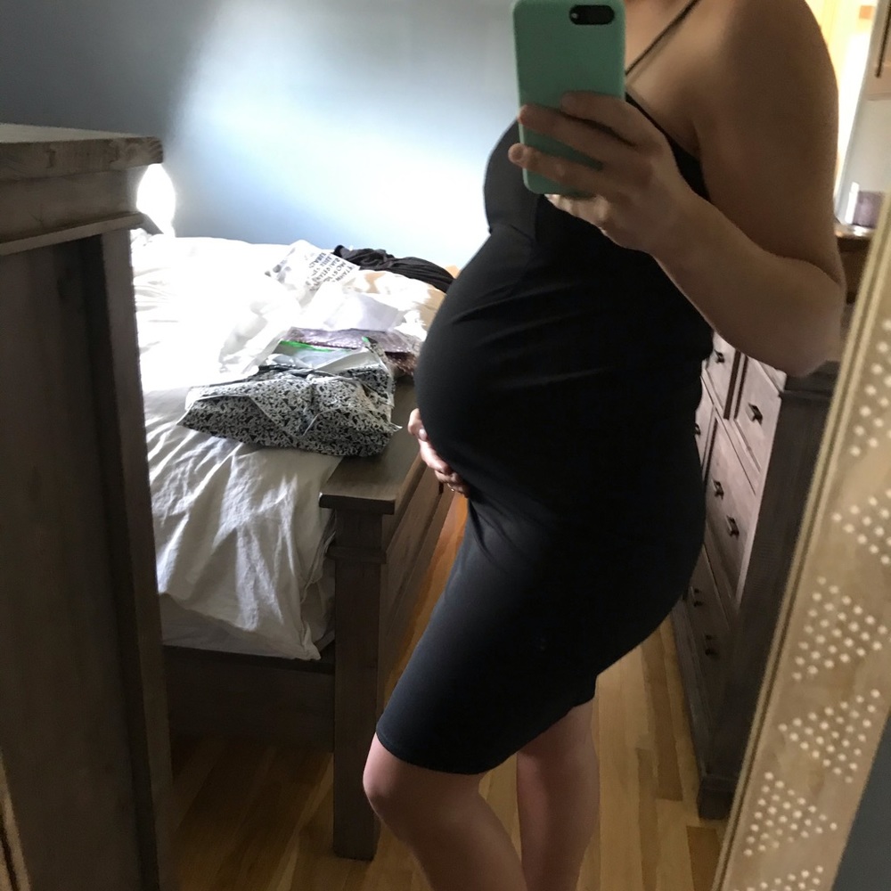 ASOS queen Bee Black midi maternity dress - Picture 4 of 4